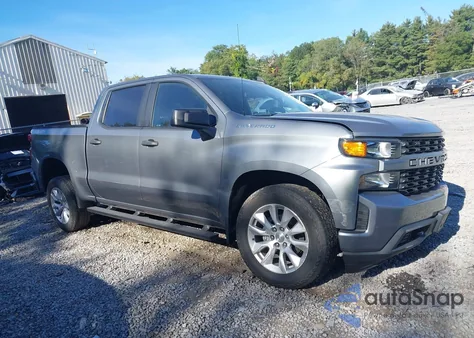 2021 Chevrolet Silverado 1500 4Wd Short Bed Custom из США, поврежденный, VIN 3GCPYBEK7MG297508